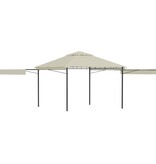 VidaXL Prieel met uitschuifbare daken 180 g/m² 3x3x2,75 m crème