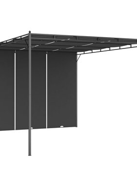 VidaXL Tuinprieel met zijgordijn 4x3x2,25 m antraciet