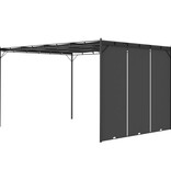 VidaXL Tuinprieel met zijgordijn 4x3x2,25 m antraciet