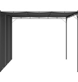 VidaXL Tuinprieel met zijgordijn 3x3x2,25 m antraciet
