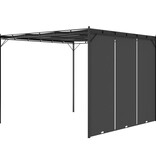 VidaXL Tuinprieel met zijgordijn 3x3x2,25 m antraciet