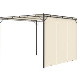 VidaXL Tuinprieel met zijgordijn 3x3x2,25 m crème