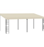 VidaXL Wandprieel 3x6 m stof crèmekleurig