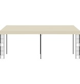 VidaXL Wandprieel 3x6 m stof crèmekleurig