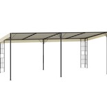 VidaXL Wandprieel 3x6 m stof crèmekleurig