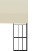 VidaXL Wandprieel 3x6 m stof crèmekleurig