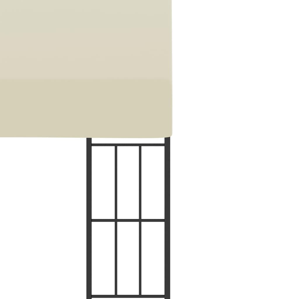 VidaXL Wandprieel 3x6 m stof crèmekleurig