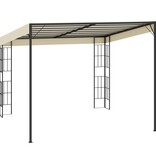 VidaXL Wandprieel 3x3 m stof crèmekleurig