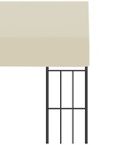 VidaXL Wandprieel 3x3 m stof crèmekleurig