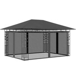 VidaXL Prieel met klamboe 180 g/m² 4x3x2,73 m antraciet