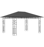 VidaXL Prieel met klamboe 180 g/m² 4x3x2,73 m antraciet