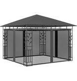 VidaXL Prieel met klamboe 180 g/m² 3x3x2,73 m antraciet