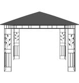 VidaXL Prieel met klamboe 180 g/m² 3x3x2,73 m antraciet