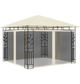 VidaXL Prieel met klamboe 180 g/m² 3x3x2,73 m crème