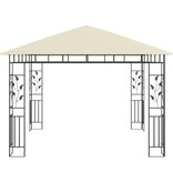 VidaXL Prieel met klamboe 180 g/m² 3x3x2,73 m crème