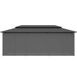 VidaXL Prieel met gordijnen 600x298x270 cm antraciet