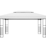 VidaXL Tuinprieel 4x3x2,7 m gepoedercoat staal wit