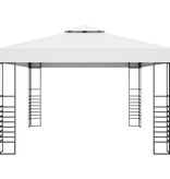 VidaXL Tuinprieel 4x3x2,7 m gepoedercoat staal wit