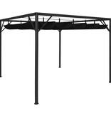 VidaXL Tuinprieel met uittrekbaar dak 3x3 m antraciet