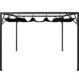 VidaXL Tuinprieel met uittrekbaar dak 3x3 m antraciet