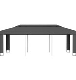 VidaXL Prieel met dubbel dak 3x6 m antraciet