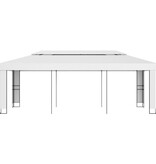 VidaXL Prieel met dubbel dak 3x6 m wit