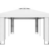 VidaXL Prieel met dubbel dak 3x6 m wit