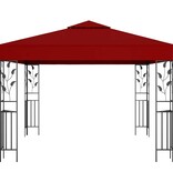 VidaXL Prieel 3x3 m wijnrood