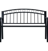 VidaXL Tuinbank 125 cm staal zwart