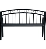 VidaXL Tuinbank 125 cm staal zwart