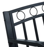 VidaXL Tuinbank 125 cm staal zwart