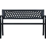 VidaXL Tuinbank 125 cm staal zwart