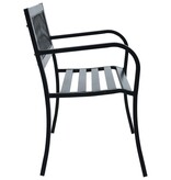 VidaXL Tuinbank 125 cm staal zwart