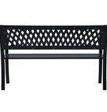 VidaXL Tuinbank 125 cm staal zwart