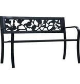 VidaXL Tuinbank 125 cm staal zwart