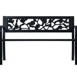 VidaXL Tuinbank 125 cm staal zwart