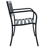 VidaXL Tuinbank 125 cm staal zwart