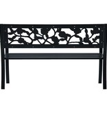 VidaXL Tuinbank 125 cm staal zwart