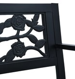 VidaXL Tuinbank 125 cm staal zwart