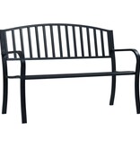 VidaXL Tuinbank 125 cm staal zwart