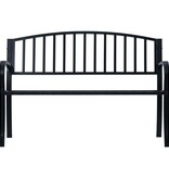 VidaXL Tuinbank 125 cm staal zwart