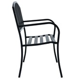 VidaXL Tuinbank 125 cm staal zwart