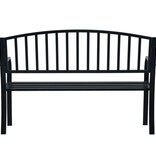VidaXL Tuinbank 125 cm staal zwart