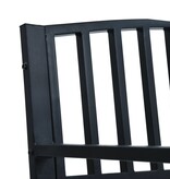 VidaXL Tuinbank 125 cm staal zwart