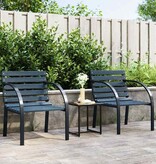 VidaXL Tuinstoelen 2 st hout grijs