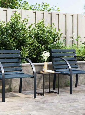 VidaXL Tuinstoelen 2 st hout grijs