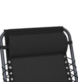 VidaXL Hoofdsteun voor ligstoel 40x7,5x15 cm textileen zwart