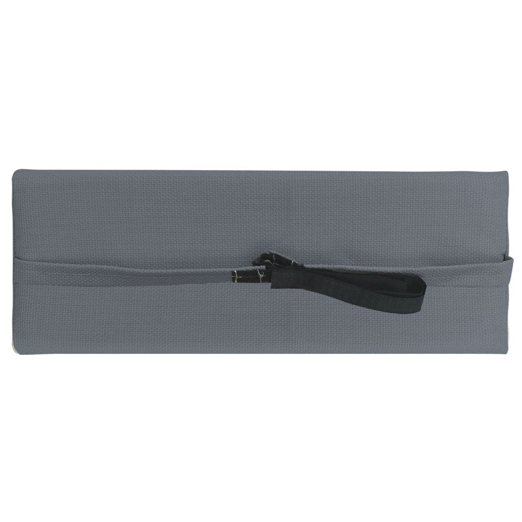 VidaXL Hoofdsteun voor ligstoel 40x7,5x15 cm textileen grijs