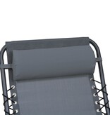 VidaXL Hoofdsteun voor ligstoel 40x7,5x15 cm textileen grijs