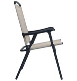 VidaXL Tuinstoelen inklapbaar 2 st textileen crème